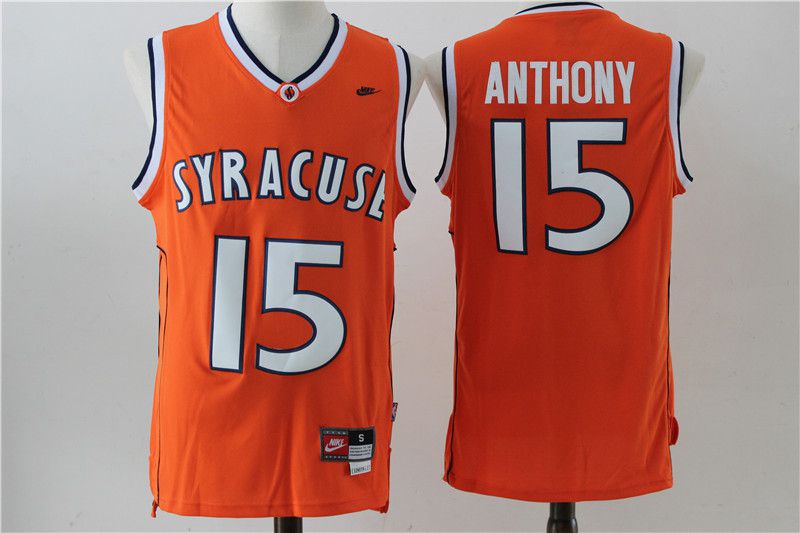 Men New York Knicks 15 Anthony Orange Nike NBA Jersey